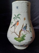 HEREND ROTHCHILD INTEREST BIRDS & INSECTS FISHNET VASE NOT SIGNED!