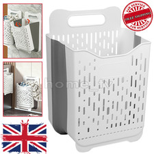 Plastic Laundry Baskets Foldable Dirty Clothes Storage Boxes Bathroom Organizers