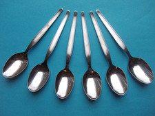 Six Stainless Steel Teaspoons