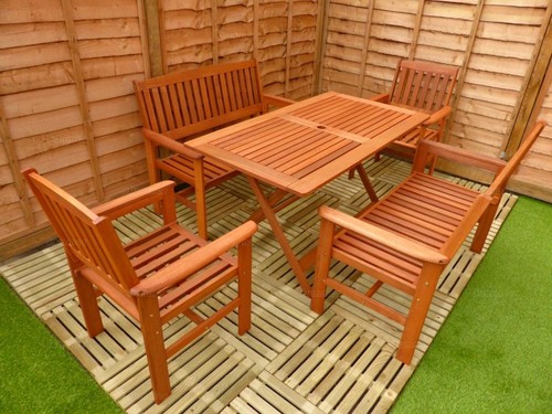 Seat hardwood garden - hardwood,