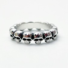 BRAND NEW SKULL RING STERLING SILVER 925 DAINTY RING BIKER GOTHIC CELTIC #002