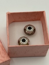 2X PANDORA Murano Glass Beads