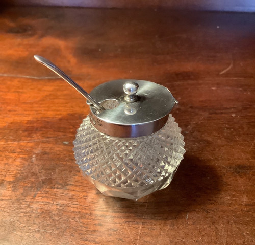 Antique cut glass - cut, pot