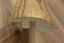 Stained Wooden 15mm T Section Door Bar Threshold Moulding 990mm Trim