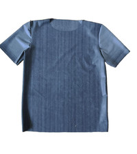 Black Latex Mix Tee Shirt Top - Rubber Lougewear - Loose Fit Mens Womens Rubbery