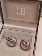 Alfred Dunhill Cufflinks 925 Silver Original Box 