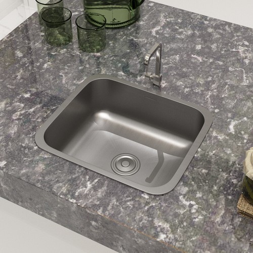 Stainless steel kitchen sink - kitchen,