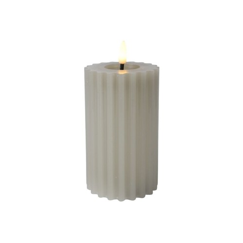 Grey led pillar candle - pillar,