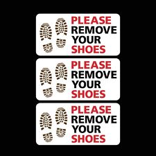 3x Please remove your shoes Sign / Sticker - Mosque, Swimming Pool, Home (CC028)