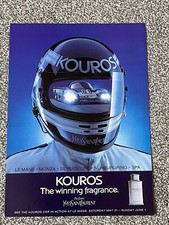 Original 1986 Magazine Advert Picture YSL Kouros Ad Yves Saint Laurent Le Mans
