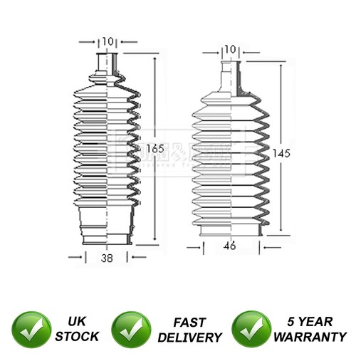 Steering rack boot - boot, set