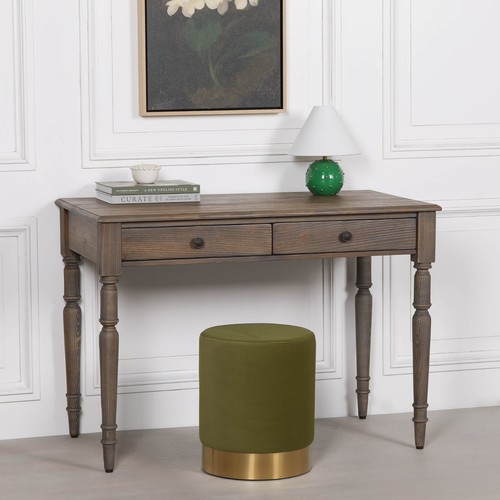 Rustic pine wood writing desk - wood,