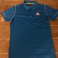 Glenmuir Ryder Cup 2014 Europe Golf Blue Polo Shirt Men's XL Gleneagles