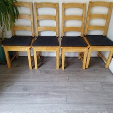 Solid Pine Wood Four Chairs 🪑 