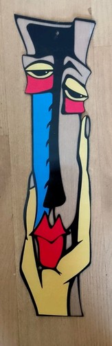 Retro colourful face - retro,