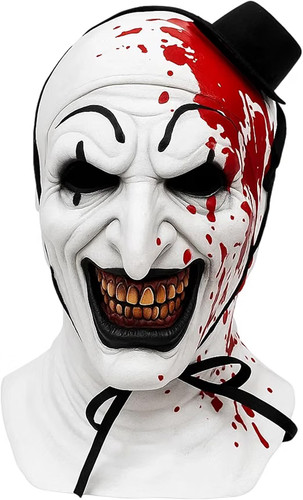 Latex clown mask - clown,