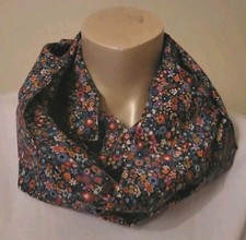 LIBERTY'TANA' COTTON LAWN 'DAZZLE' MULTI DOUBLE LOOP SCARF NEW HANDMADE