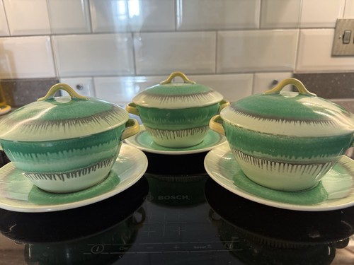 Art deco twin - art, lidded