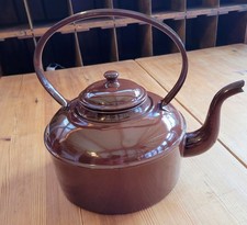 Vintage Brown Enamel Metal