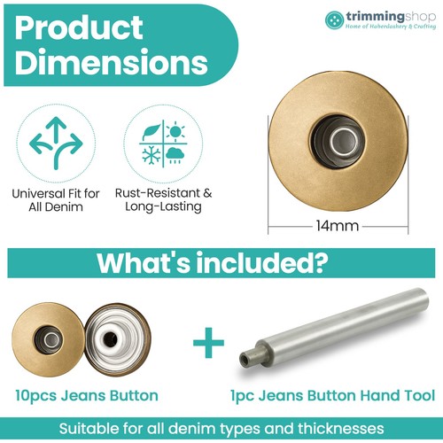 22mm jeans buttons - jeans,