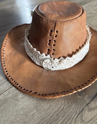 Vintage tan genuine - vintage, leather