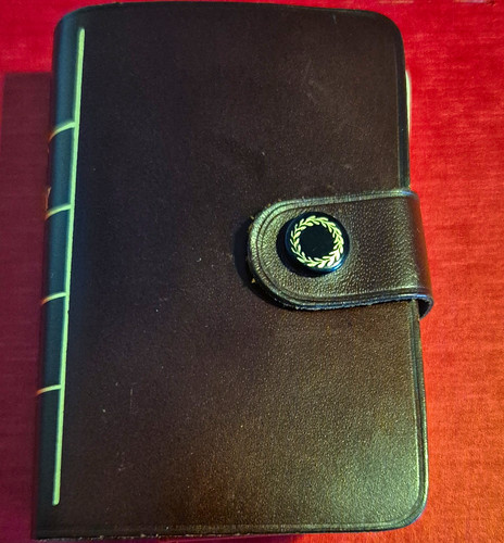 Antique 1920s leather - leather, book