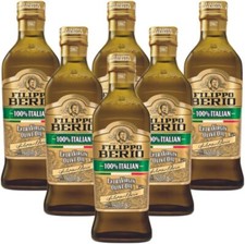 Filippo Berio Extra Virgin Olive Oil  6 x 500ml  Expiry Date 10/25 100% Italian