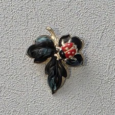 Vintage Ladybird Brooch Enamel