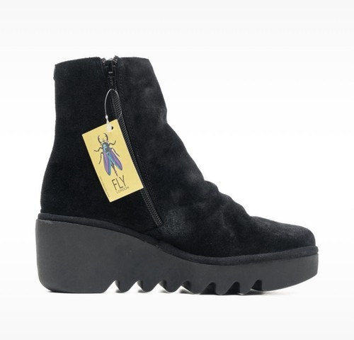 Fly london bagu black suede - london,