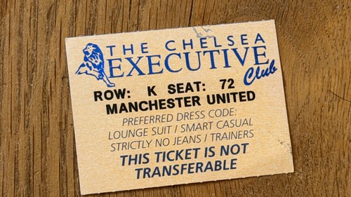 Ticket 1996 chelsea v - chelsea,
