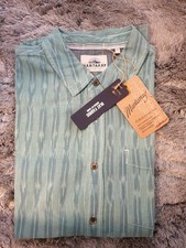Mantaray Men's Short Sleeve Large Green New with Tags 100% Cotton