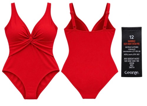 Red swimming costume brand - red,