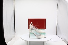 RENE CAOVILLA ELIZA WOMENS SATIN HEELS WHITE PEARLS UK 7 EU 40 RRP £750 AD