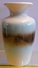 Beautiful Vintage 1970's W German Scheurich Keramik 202-24 Cream,Blue,Brown Vase