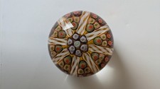 Strathearn  8 Spoke Millefiori Vintage Art Glass Paperweight Free P&P