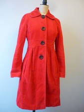 Red elephant cord coat size 8