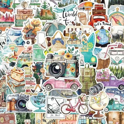 Pcs camping sticker pack - sticker,