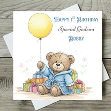 Personalised 1st Birthday Card