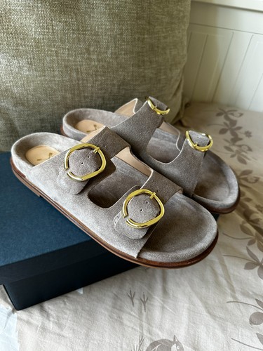 Bnib grey real - bnib, suede