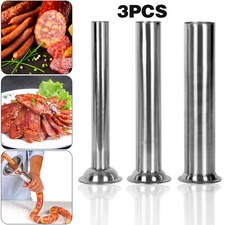 Sausage Stuffer Kit Food Grinder Attachment Stainless Tubes Funnel Kitchen Tool