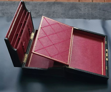 Tooled Leather Writing Slope Stationary Box Made by Carlisle and Watts C1849