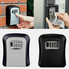 Outdoor High Security Wall Mounted Key Safe Box Code Lock Storage 4 Digit UK