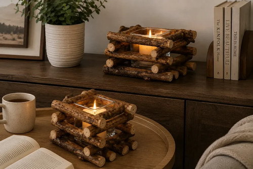 Set rustic wooden - of,