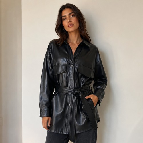 Nwt zara black faux - black, faux-leather