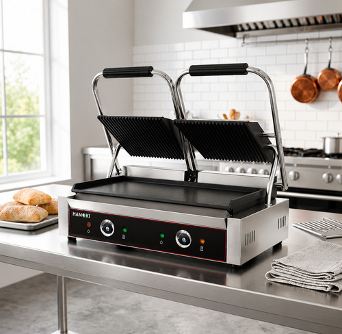 Twin commercial contact grill - twin,