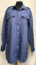 British Military RAF Royal Air Force Blue Cotton Working Dress Shirt