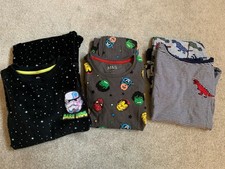 M&S And Joules Boys Pyjamas Bundle Age 8-9 Star Wars, Dinosaurs, Marvel