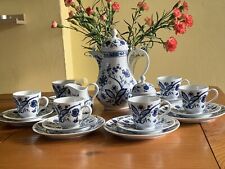 Vintage 23pcs Seltmann Weiden Bavaria W Germany Blue Onion Coffee Set for Six