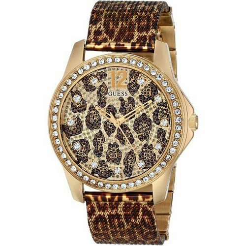 Guess gold tone watch - tone, animal