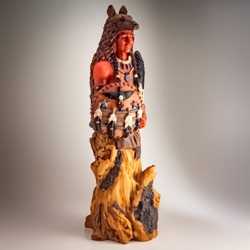 Native american warrior wolf - american,